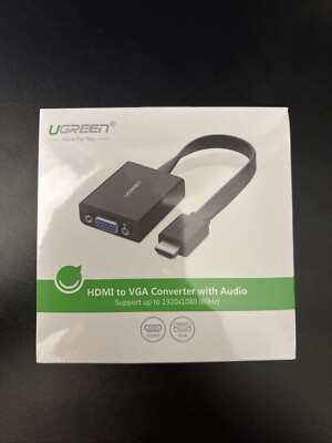 Ugreen 40248 HDMI To VGA Converter With Audio 1920 x 1080/60Hz Black