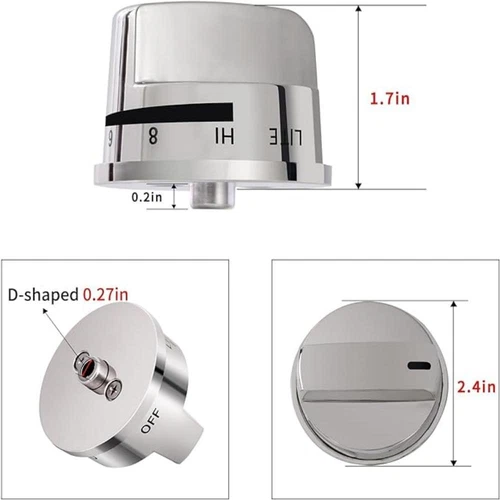 Gas Stove Knobs Super Boil Knobs For LG EBZ37189611(4) EBZ37189609(1) 5 Pack - Picture 3 of 12