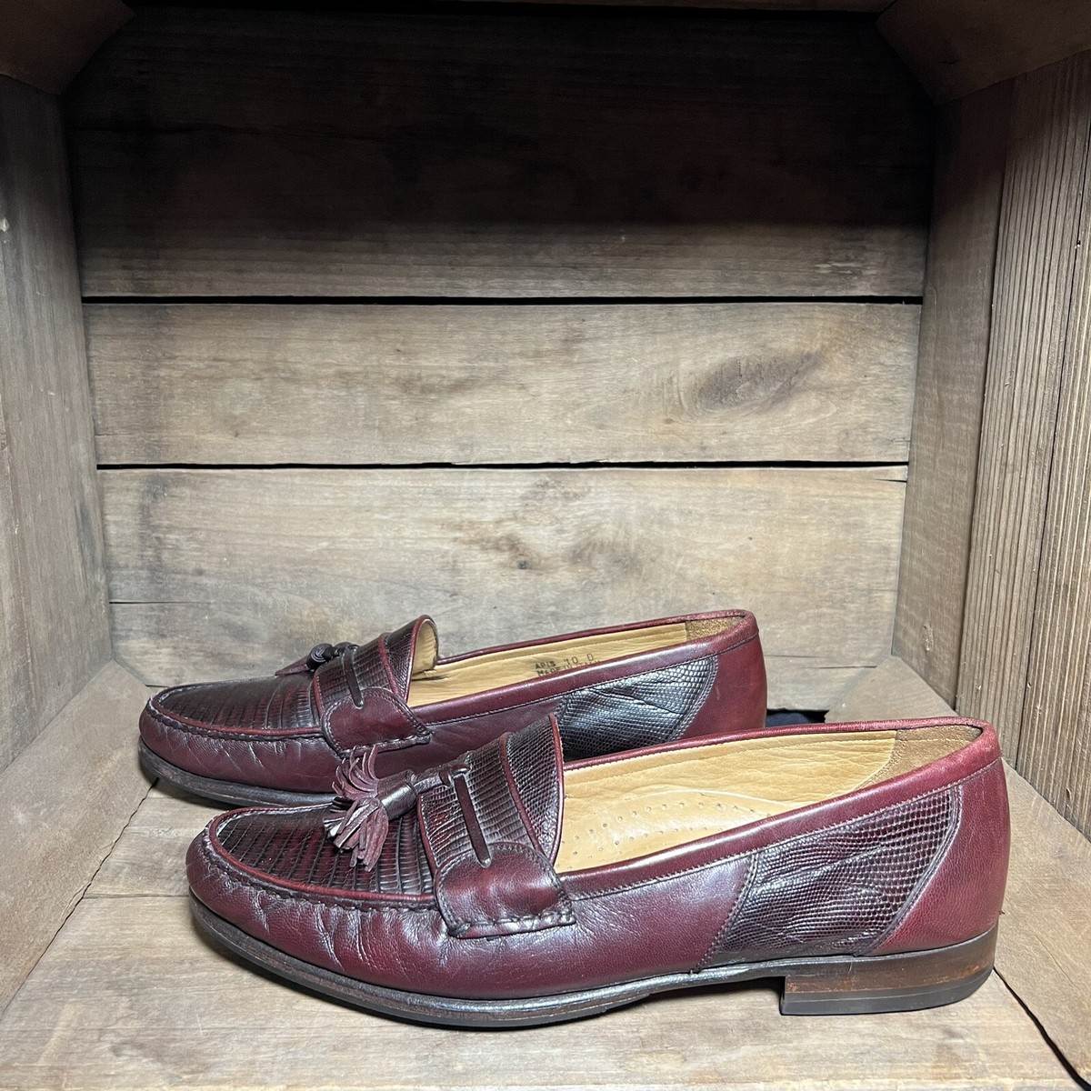 Men’s SZ 10 EE WIDE Brown BALLY Leather Apis Slip On Tassel Loafer Made in Italy Bally Leather Apis Skip On Tassel Loafer. Made In Italy  main image 3