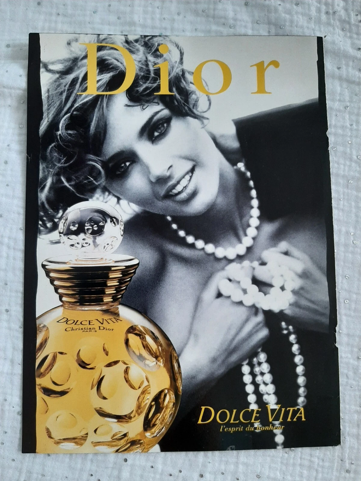 Publicité papier Parfum. Perfume Ad C. Dior Dolce Vita de 1997