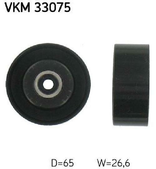 Original SKF Deflection/Guide Pulley Ribbed Belt VKM 33075 for Citroën Fiat