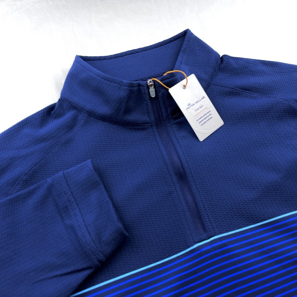 Peter Millar Crown Sport Perth Stripe Quarter Zip Pullover Peter Millar Crown Sport Perth Stripe Quarter Zip Pullover