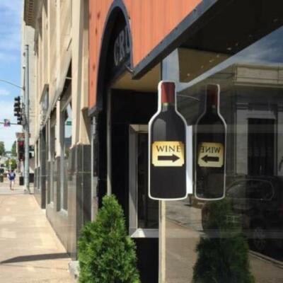 Wine Bottle 3D Window Sign