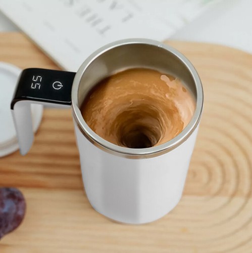 Automatic Magnetic Electric Self Stirring Mug Cup Mixing Coffee Milk Tea Beer US - Picture 3 of 12