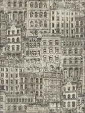New England Buildings 1800's Sketches Unpasted  Wallpaper TL32106