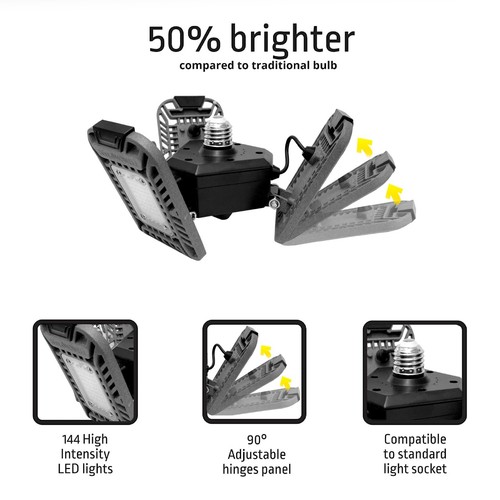 Bell + Howell TriBurst Pro 5500 Lumens Multi-Directional LED Ceiling Light - Picture 2 of 5