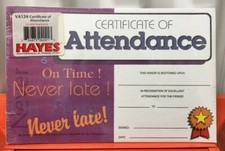 Attendance Mini Certificates 1 pack of 25 certificate in each