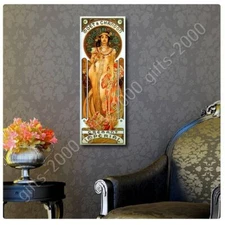 Moet And Chandon by Alphonse Mucha | Ready to Hang Canvas | Wall art picture