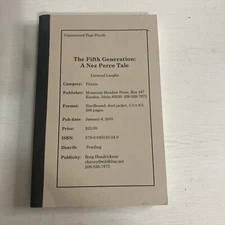 The Fifth Generation: A Nez Perce Tale By Linwood Laughy Uncorrected Proof PB