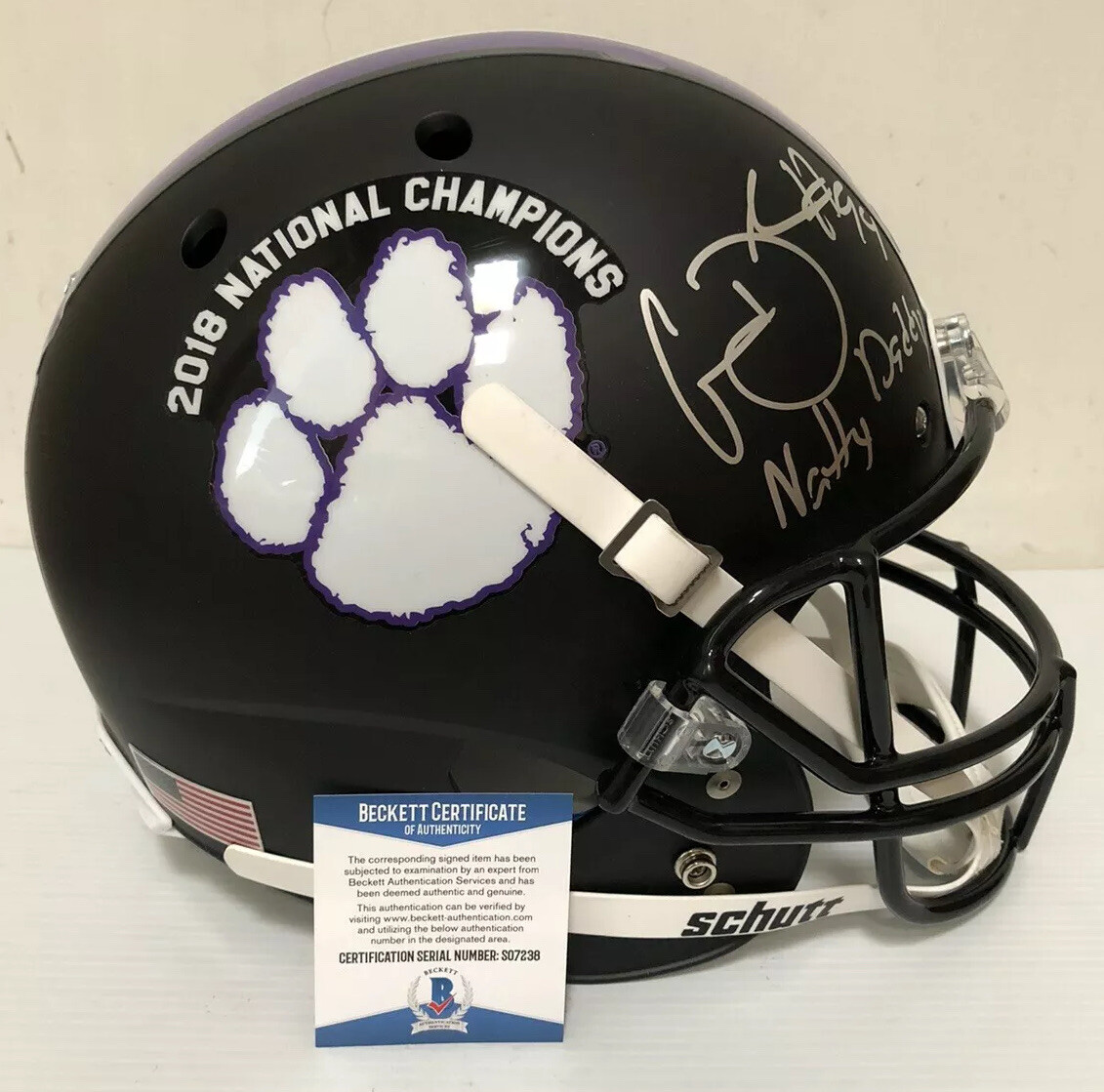 clemson national championship football helmet Clelin Ferrell Signed Clemson National Championship 2018 Helmet Beckett COA