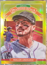2020 Panini Donruss Optic Lime Green Prizm Nolan Arenado #29 Colorado Rockies