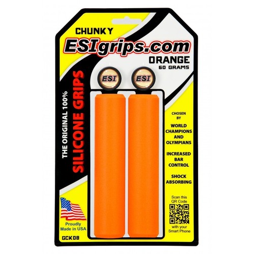 ESI Chunky 100% silicone MTB Grips Shock Absorbing 32mm / 130mm Diff colors AV - Picture 6 of 19