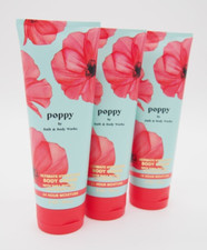 3 Bath Body Works POPPY Ultimate Hydration 24hr Shea Cocoa Body Cream 8oz