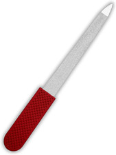 Professional Sapphire Nail File, Stainless Steel, Ruby Color Quality Grip, Elega