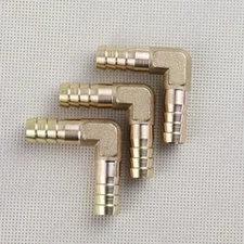 3Pcs NEW Brass Barbed Tube Pipe Fitting Hose Barb Elbow 90 Degree (3/8" x 3/8")