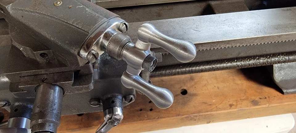 Atlas Craftsman 618 6" Lathe Compound Slide Crank, Thumb Hand Wheel - Image 2 of 4