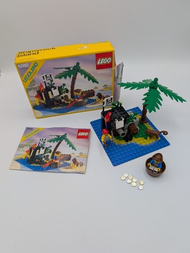 Lego Shipwreck Island 6260 von 1989 mit Anleitung und Karton Piraten