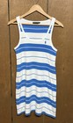 Ralph Lauren Dress Adult Size Large Blue White Striped Casual Preppy Women’s