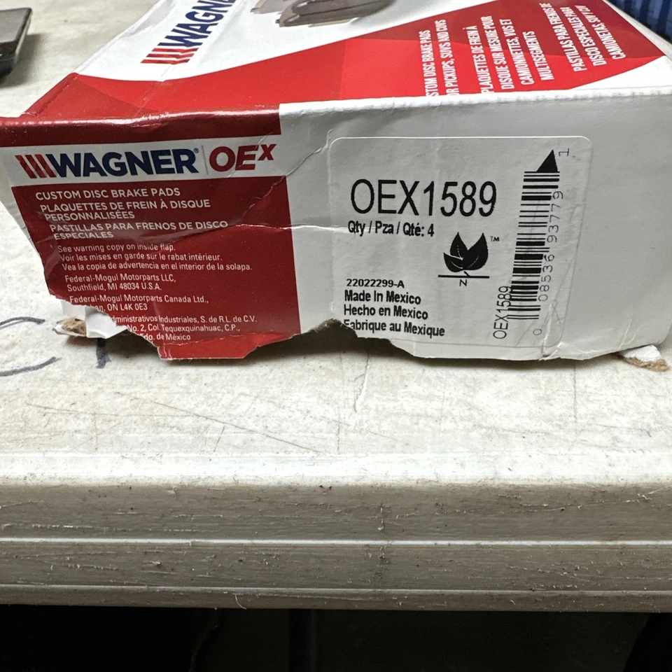 Pastillas de freno de disco delanteras de cerámica para Dodge Grand Caravan 11-20 Wagner OEX1589 OEX Foto 2 de 2