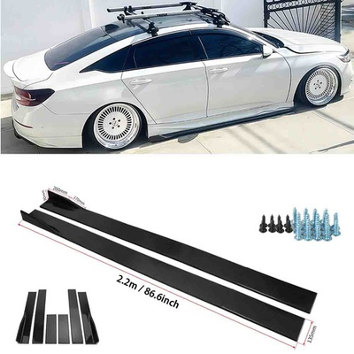 #ad For Honda Accord Sport 86.6quot; Glossy Black Side Skirt Extension Lip Rocker Panel $49.99
