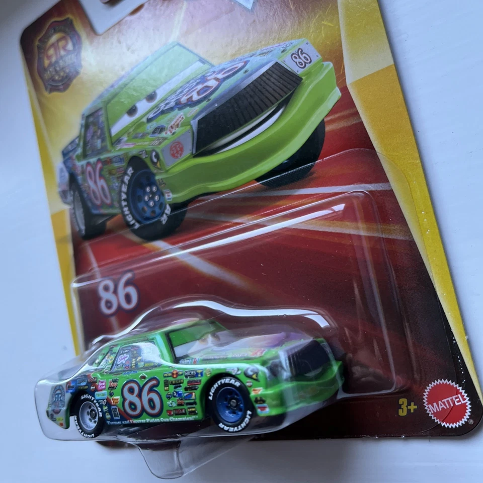 Disney Pixar Cars Race And Rescue 86 Green Chick Hicks 1:55 Scale diecast - Image 2 of 4