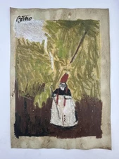 Fernando Botero COA Art Painting Original Drawing Vintage Paper Signed