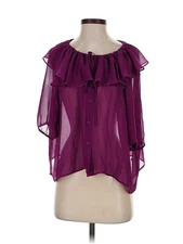 Collective Concepts Women Purple Sleeveless Blouse XS