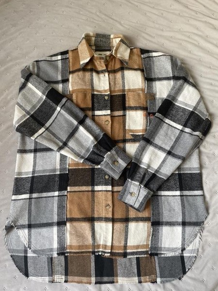 Women German Apparel Shirt Beige Flannel One size