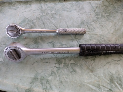 #ad Vintage POWR KRAFT 84W4860 amp; 84H4843 Ratchet Wrench 1 2quot; amp; 3 8quot; Drive USA Tool $34.99