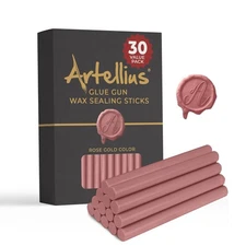 Premium Sealing Wax Sticks (Bulk 30 Pack) - Rose Gold