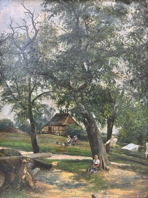 Ölgemälde Landschaft Genre Impressionismus Romantik signiert Hamburger Maler