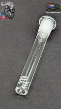 4" 6 Cut Glass Water Pipe Downstem 18MM Male to 14MM Female Opening