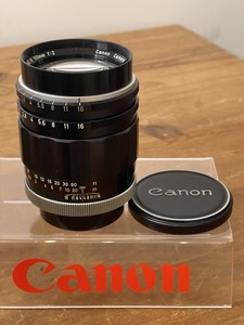 Canon Super-Canomatic R 100mm f/2 f/2.0 Lens R-Mount Lens & Original Caps, Super