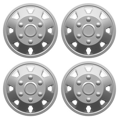 Fits RENAULT MASTER 16'' Wheel Trims Deep Dish Hub Cap Silver Utah