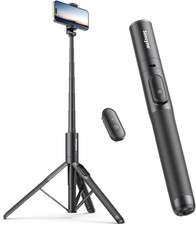 60" Phone Tripod - Selfie Stick, Lightweight All in One Phone Tripod Integrated