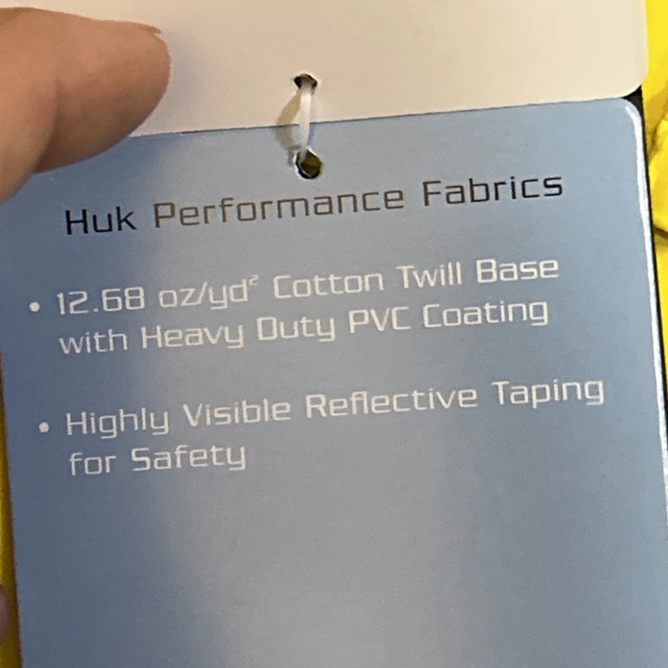 Chaqueta Huk PVC para mal tiempo XL amarilla impermeable pesca equipo de lluvia bolsa nueva Foto 4 de 4