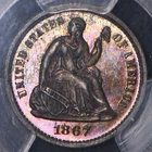 1867 Seated Liberty Half Dime H10C PCGS PR65 Silver PROOF Coin