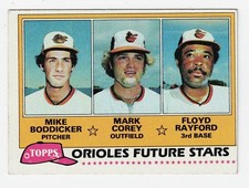 1981 Topps - #399 Orioles Future Stars - Mike Boddicker ROOKIE CARD. rookie card picture