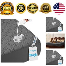 Waterproof Mattress Protector Queen Size Noiseless Mattress Pad