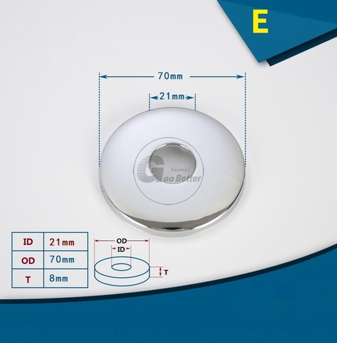 Shower Faucet Decorative Cover A2 Stainless Steel Finish 1/2" 3/4" Water Pipe - Picture 11 of 28