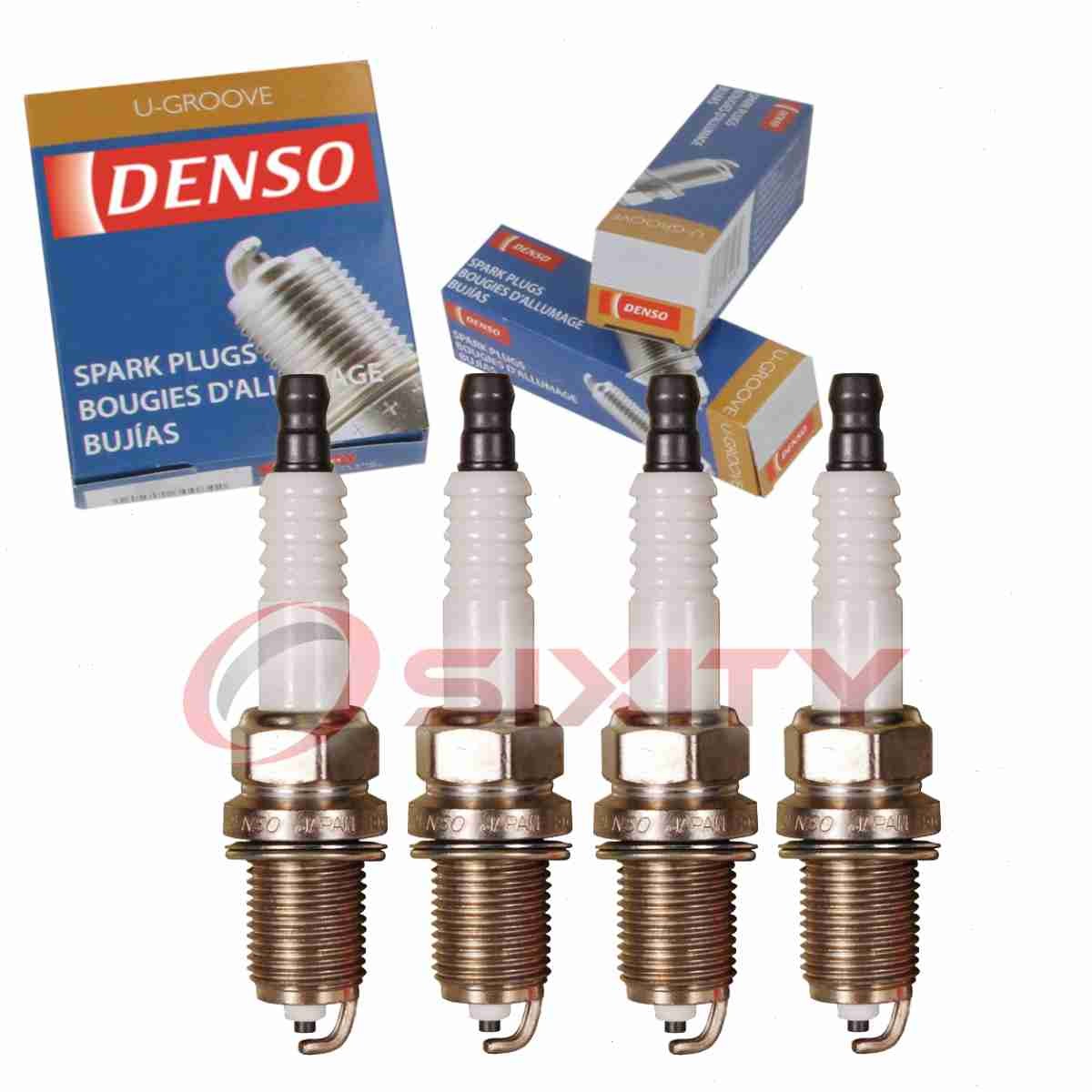 4 pc Denso Standard U-Groove Spark Plugs for 1987-1989 Nissan Pulsar NX 1.6L rw