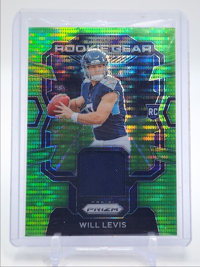 WILL LEVIS 2023 PRIZM ROOKIE GEAR PATCH NEON GREEN PULSAR RC Q5829