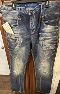 Cipo & Baxx Men's Jeans 2 Front Zippers Logo Thigh Pocket Magic of Denim Comfort