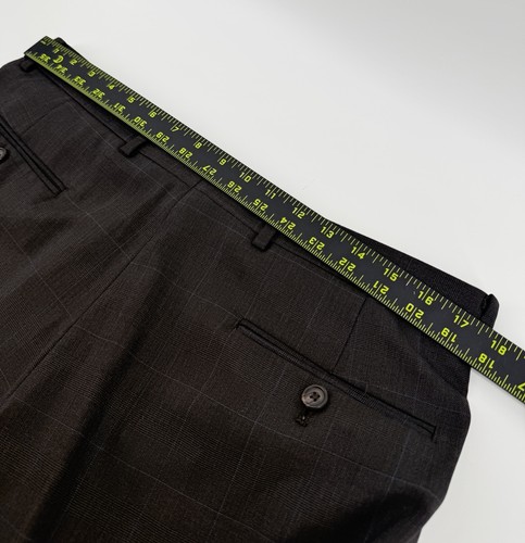 Polo Ralph Lauren braun Fensterscheibe 100% Wolle Anzug Größe 40 L Hose 35X32 - Bild 14 von 14