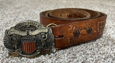 VTG 1987 USA Constitution Commemorative Leather Belt Limited Edition Large 38-42