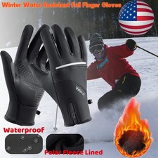 Outdoor Anti Slip Full Finger Glove Winter Water Resistant Gloves Windproof Warm