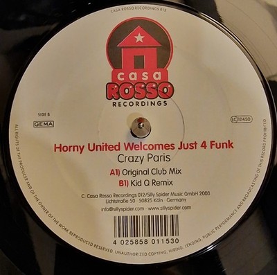 Horny United Welcomes Just 4 Funk - Crazy Paris (Paris Latino) incl. Kid Q Remix