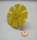 Vtg Lego Duplo All Yellow Windmill Propeller & Holder 8 Blade Fan Farm