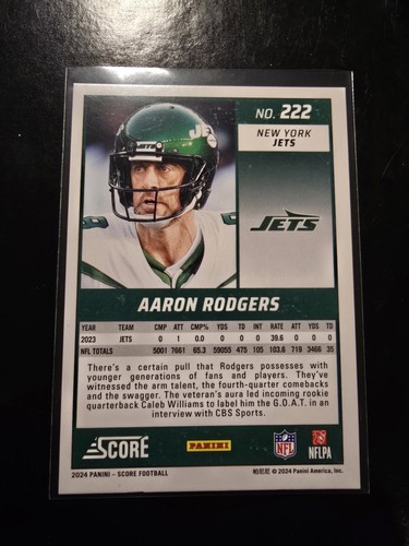 2024 Score - Circular #222 Aaron Rodgers 126/135 - Picture 2 of 2