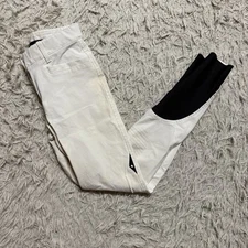 Women’s Size IT40 White Equiline Knee Patch Horseback Riding Breeches